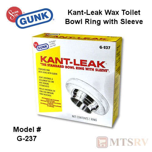 Solder Seal Gunk KantLeak Standard Toilet Bowl Ring w/Sleeve SINGLE