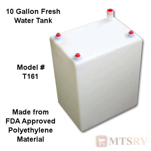 10 Gallon Fresh Water Tank - FDA Approved - Molded Seamless RV Trailer ...