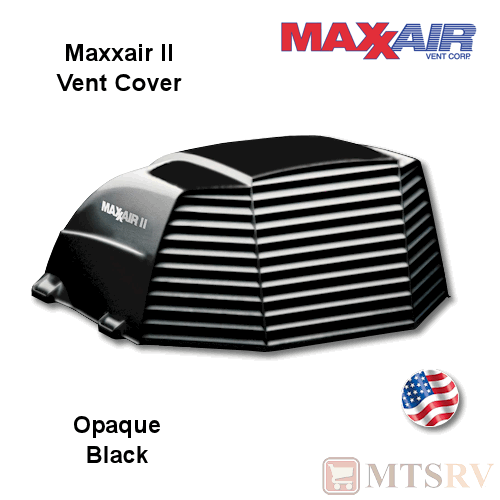 Maxxair II Deluxe Large Vent Cover in BLACK (Opaque) SINGLE RV