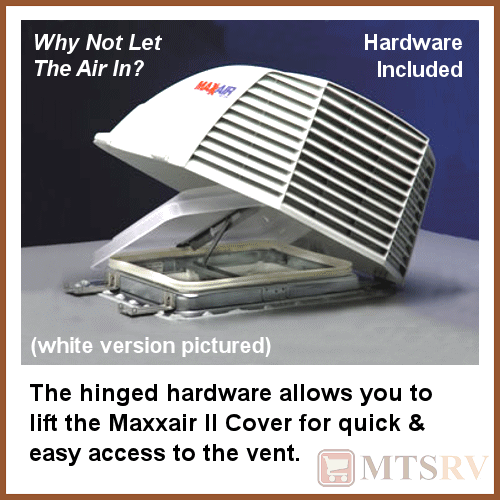 Maxxair II Deluxe Large Vent Cover in BLACK (Opaque) SINGLE RV