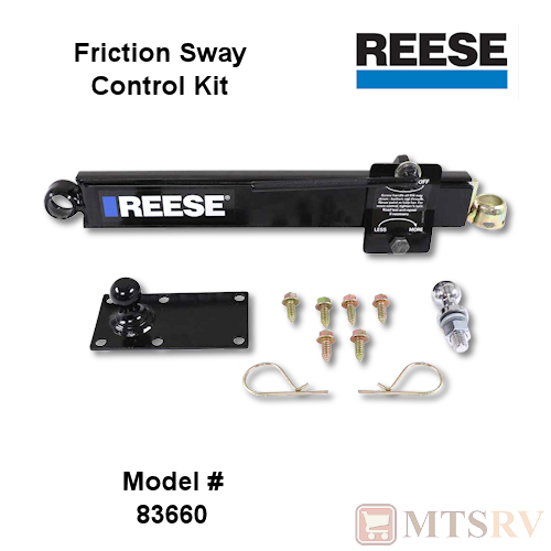 Reese Adjustable Friction Sway Control Bar Complete Kit 83660